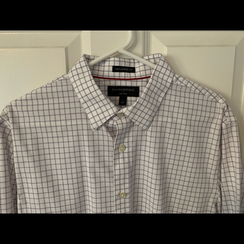 Banana Republic Untucked Fit Non-Iron Long Sleeve Shirt